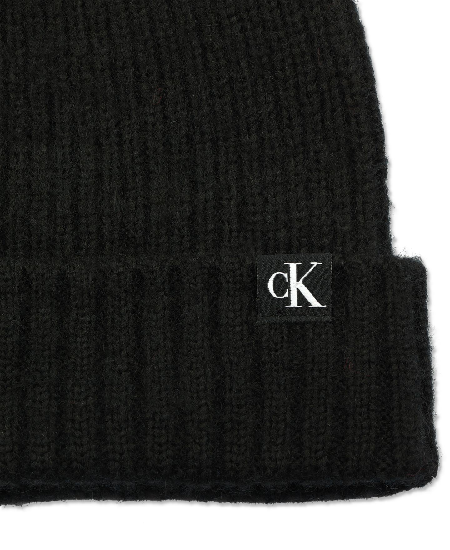 Мужской головной убор Calvin Klein Luxe Ribbed Cuff Hat, цвет: Чёрный — фото 4
