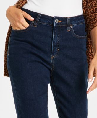 Style & Co Petite High-Rise Natural Straight-Leg Jeans, Petite & Petite Short, Created for Macy's