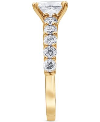 Badgley Mischka Certified Lab Grown Diamond Cushion Bridal Set (3-3/8 ct. t.w.) in 14k Gold