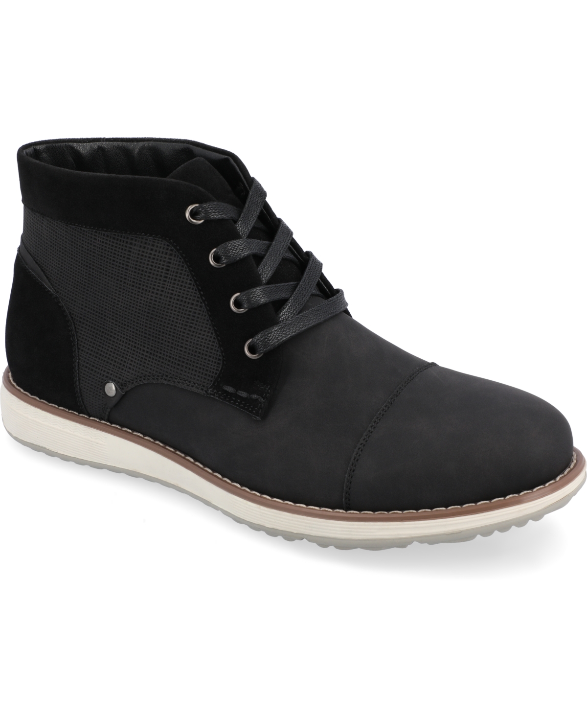 Men's Austin Wide Width Tru Comfort Foam Lace-Up Cap Toe Chukka Boots - Black