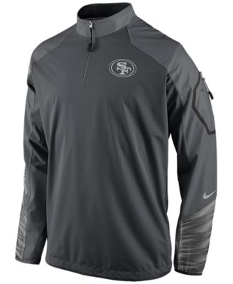 Nike - Men's San Francisco 49ers Platinum Fly Rush Quarter-Zip Pullover