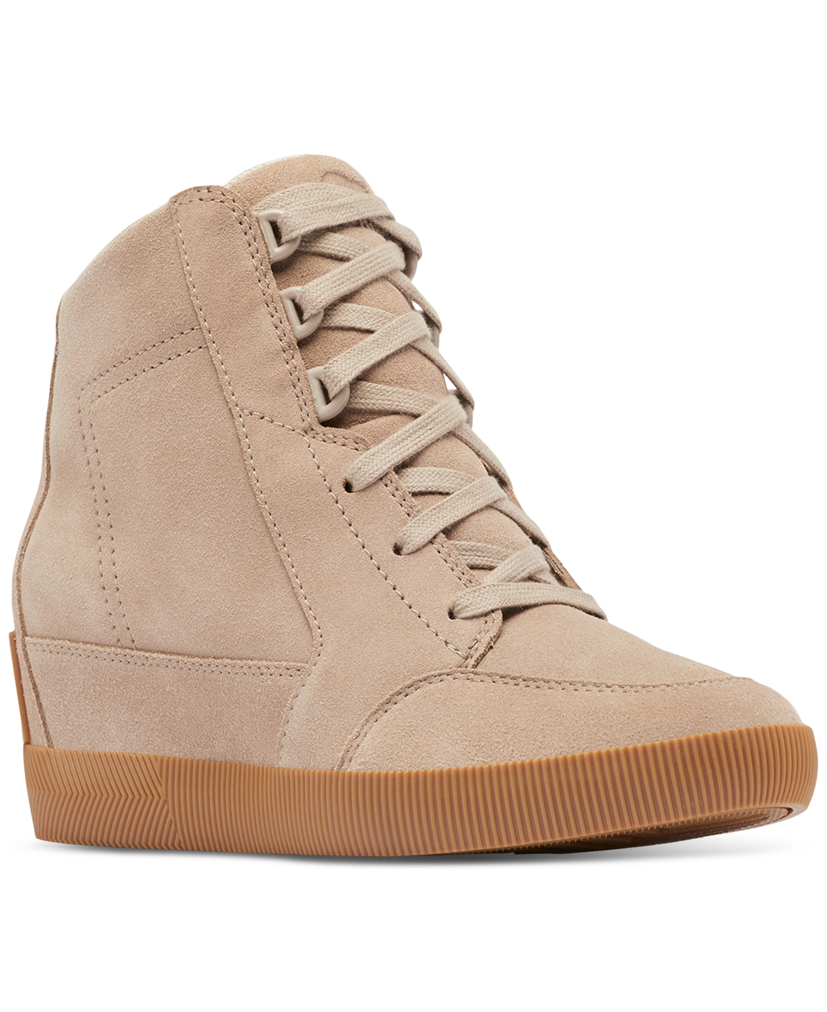 Out N About Ii Lace-Up Wedge Sneakers - Omega Taupe, Gum