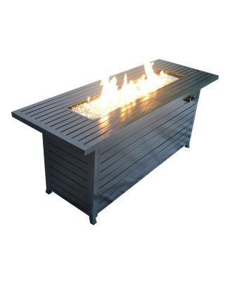Simplie Fun 57 In Outdoor Gas Propane Fire Pits Table, Aluminum, 50000 ...