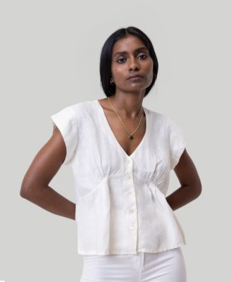 Women's Deep V-neck short top
