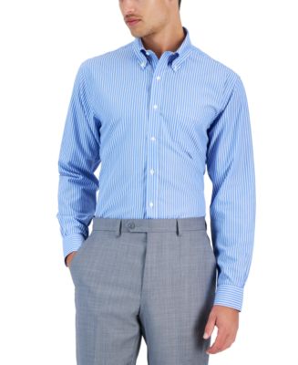 Brooks Brothers Mens Slim Fit Buttondown Shirt (X-Small, White/Blue  Stripes) at  Men's Clothing store