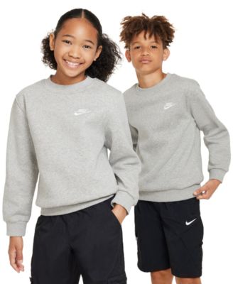 Grey nike jumper kids sale