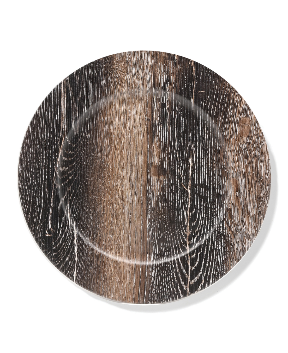 American Atelier Walnut Finish Charger Plate 12 Piece Dinnerware Set, Service for 12