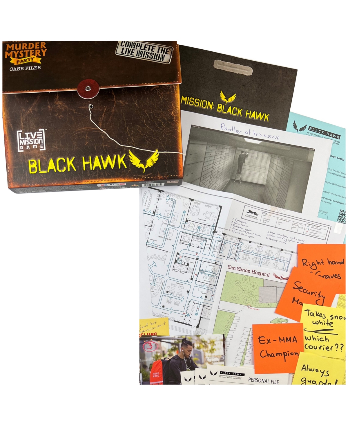 University Games Murder Mystery Party Case Files Black Hawk Live Mission Game In No Color