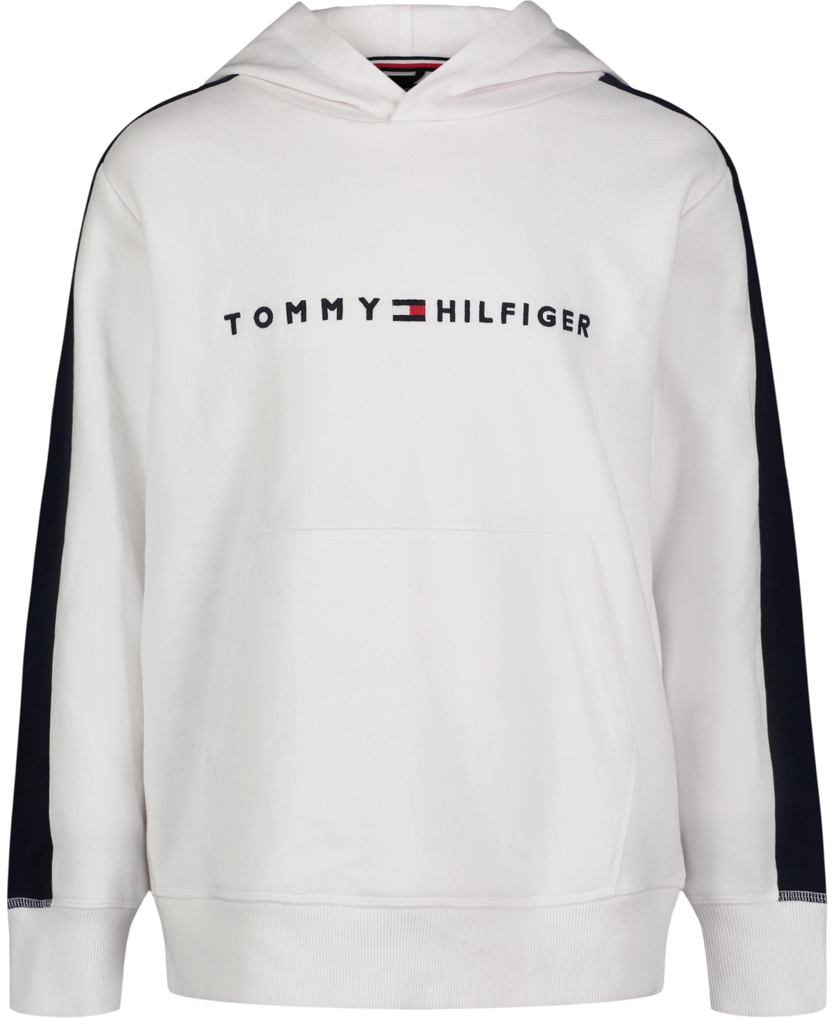 Tommy Hilfiger Kids' Little Boys Tommy Trio Fleece Pullover Hoodie In Fresh White