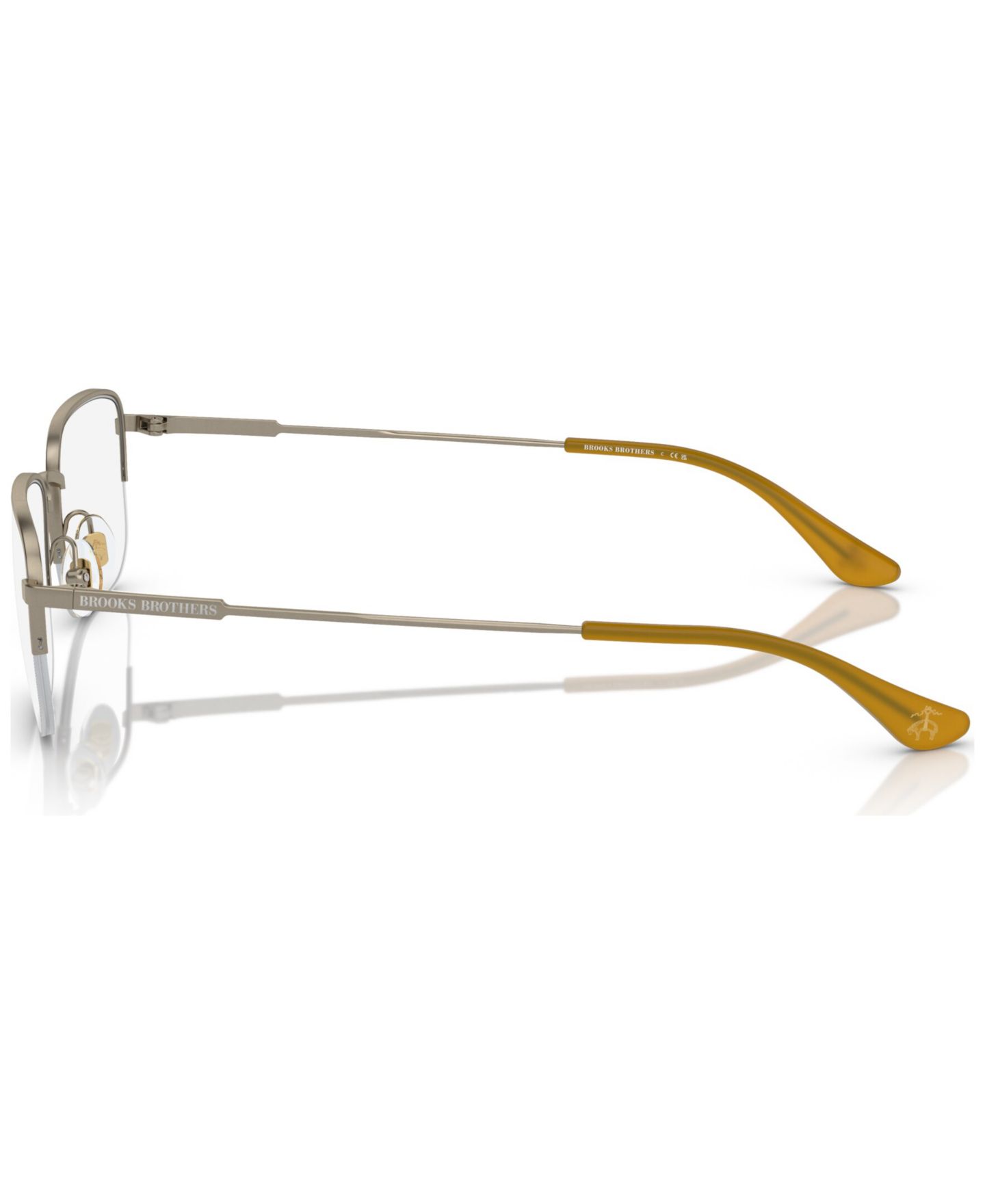 Мужские очки Brooks Brothers Man Rectangle Metal BB1109 0BB1109 Eyeglasses, цвет: Матовый золотой — фото 4