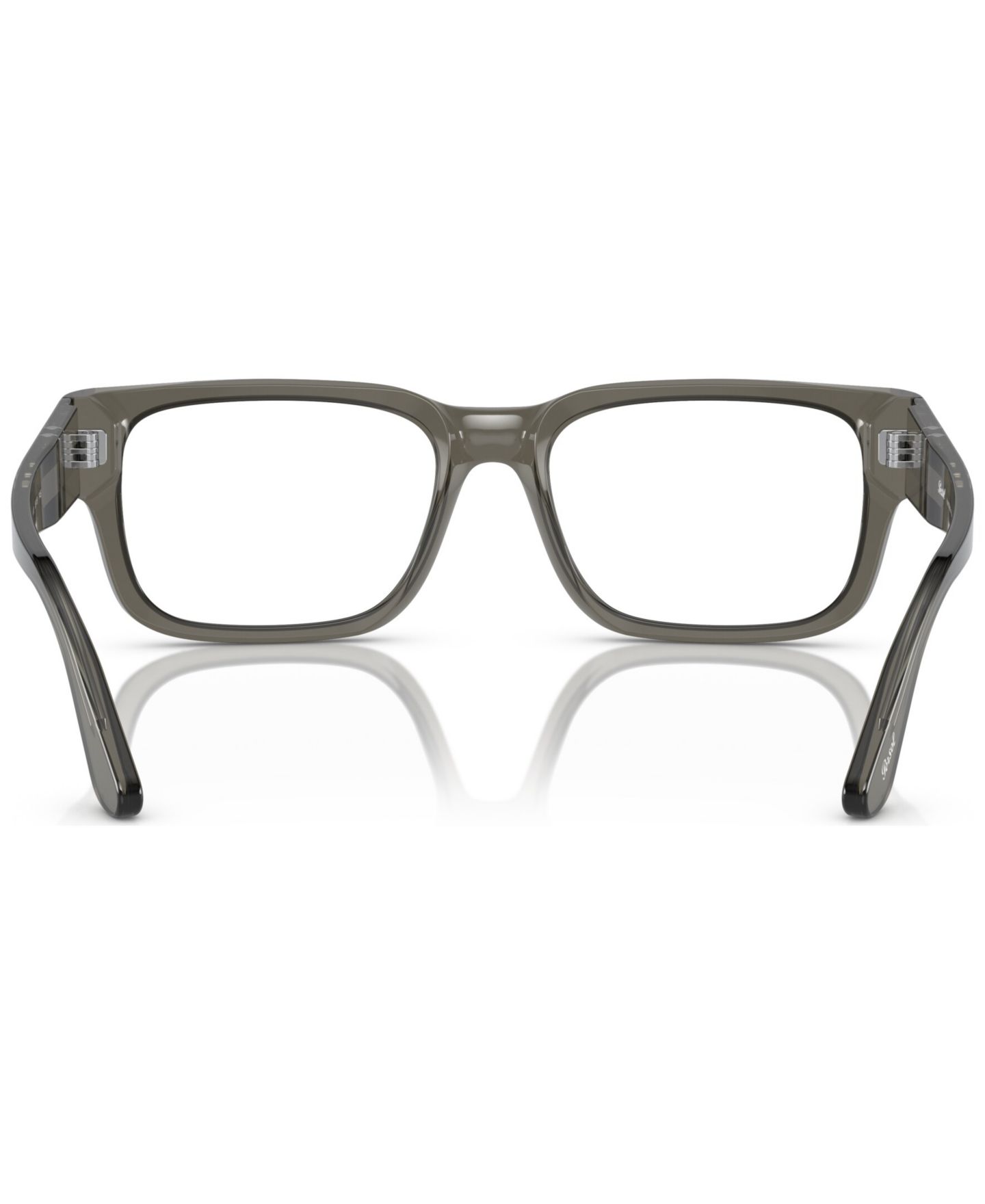 Мужские очки Persol Man Rectangle Plastic PO3315V Eyeglasses, цвет: Прозрачный серо-коричневый серый — фото 4