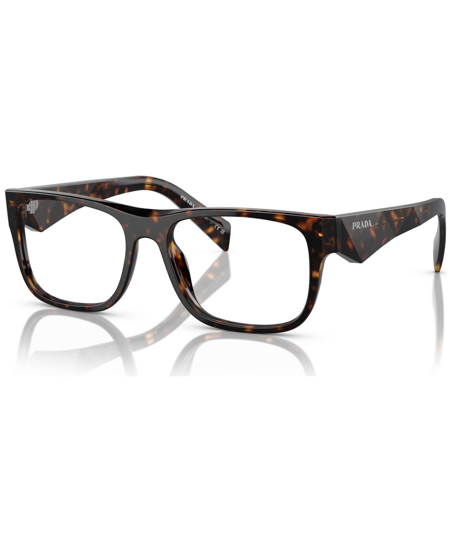 Мужские очки PRADA Man Pillow Plastic PR 22ZV Eyeglasses, цвет: Loden / Чёрный — фото 1