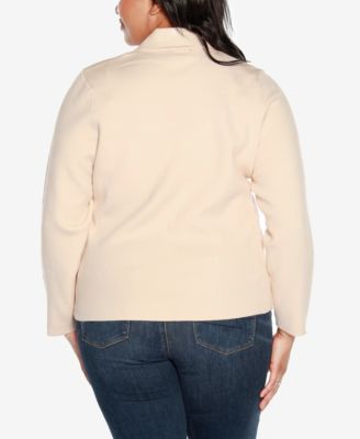 Black Label Plus Size Motorcycle Sweater Jacket