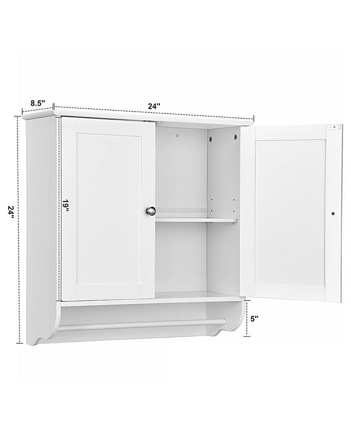 Costway Wall Mounted Bathroom Medicine Storage Cupboard Macy's