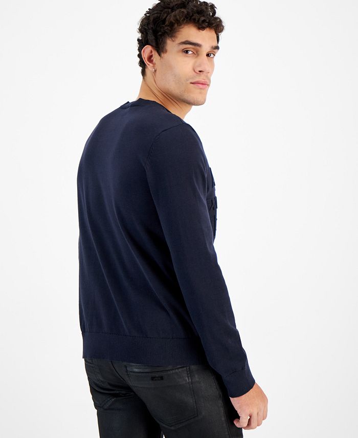A|X Armani Exchange Men's Embossed Monochromatic Logo Sweater - Macy's