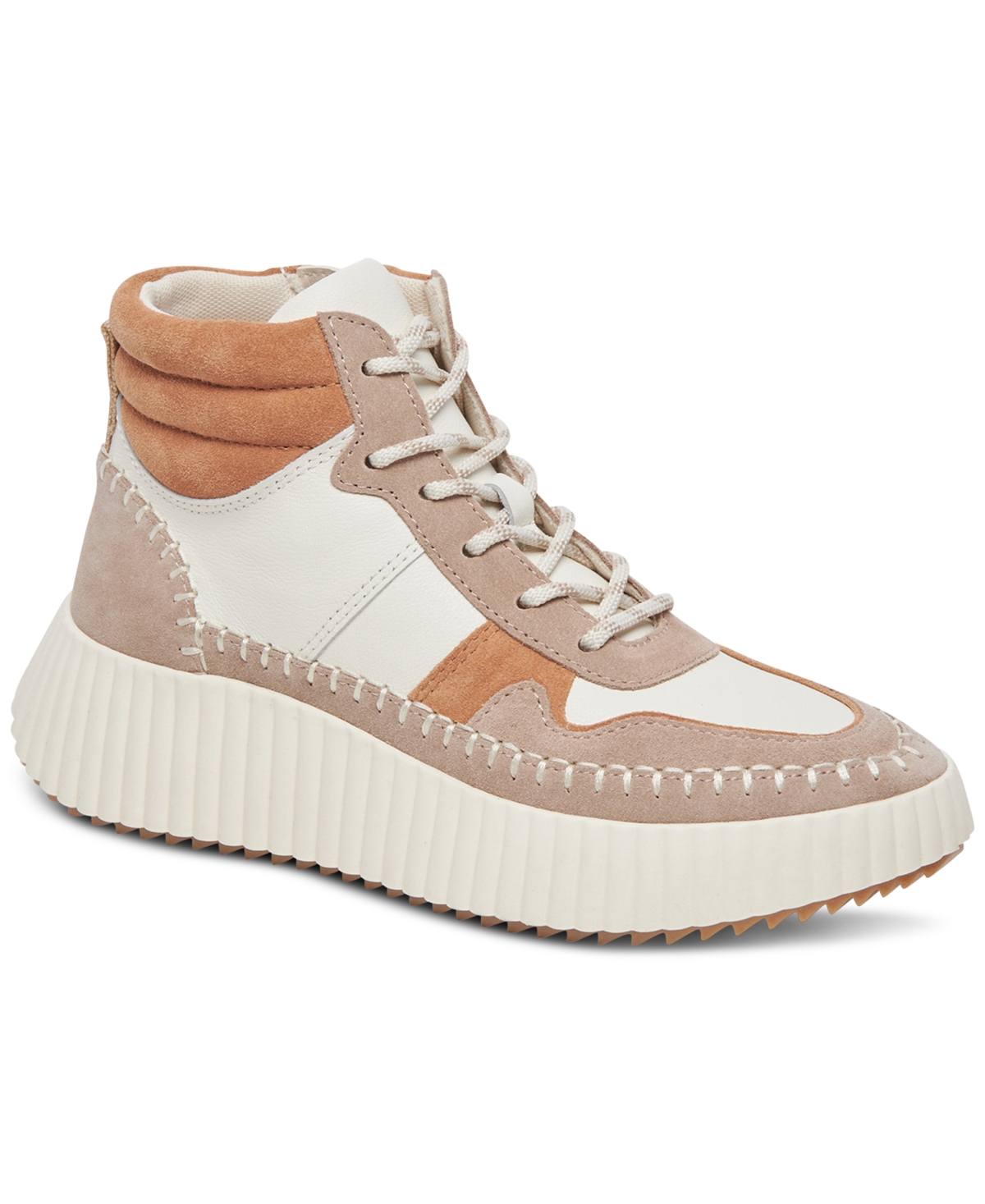 Shop Dolce Vita Women's Daley Lace-up High-top Sneakers In Taupe Multi Leather