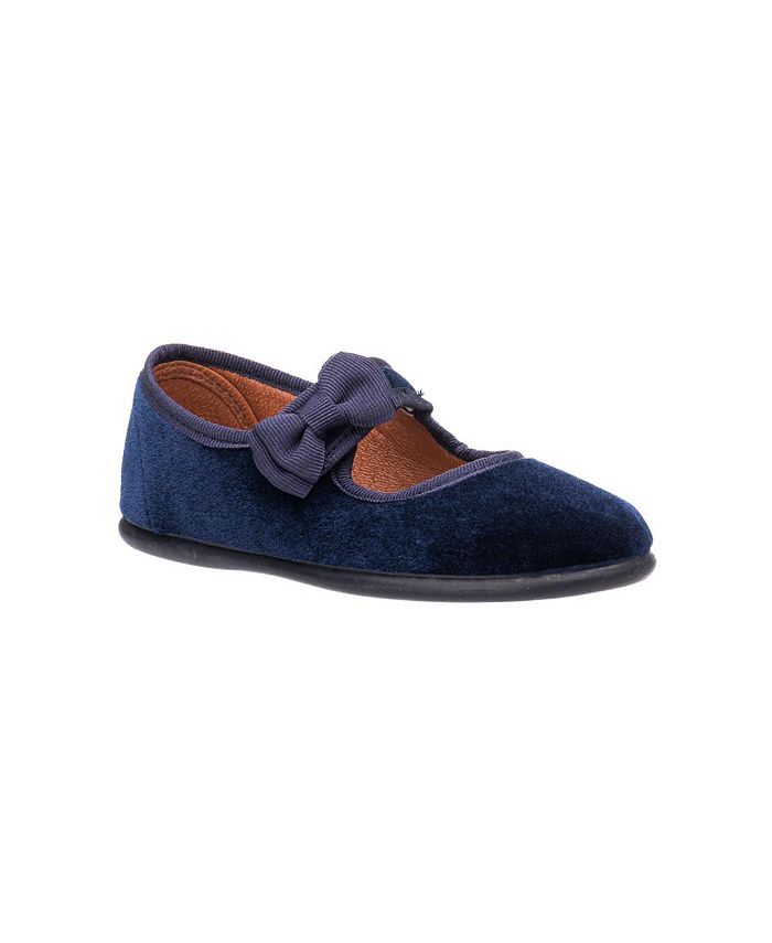 Elephantito Girls Shoes - Charlotte Mary Janes with Bow - Patent Navy Blue main image 0