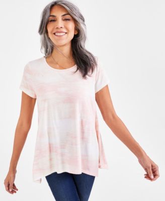 Style & Co - Women's Handkerchief-Hem T-Shirt