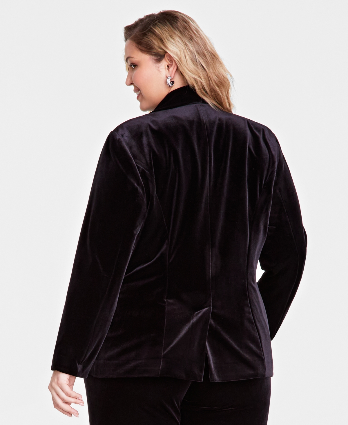 I.n.c. International Concepts Plus Size Velvet Blazer, Created for Macy's
