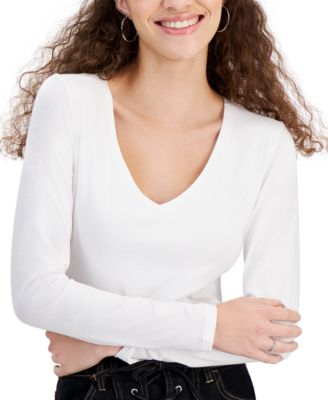 Derek Heart - Juniors' V-Neck Long-Sleeve Bodysuit