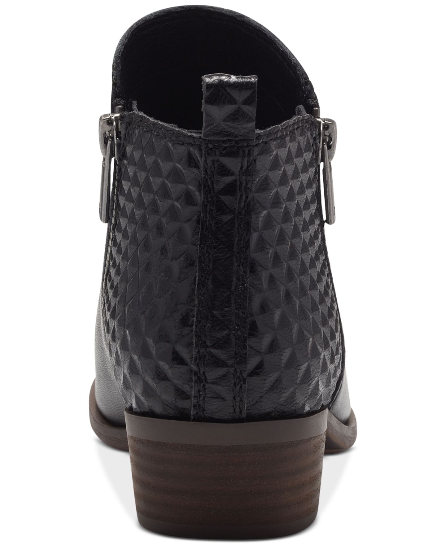 Женские ботинки Lucky Brand Basel Ankle Booties, цвет: Чёрный бриллиантовый кожаный — фото 3