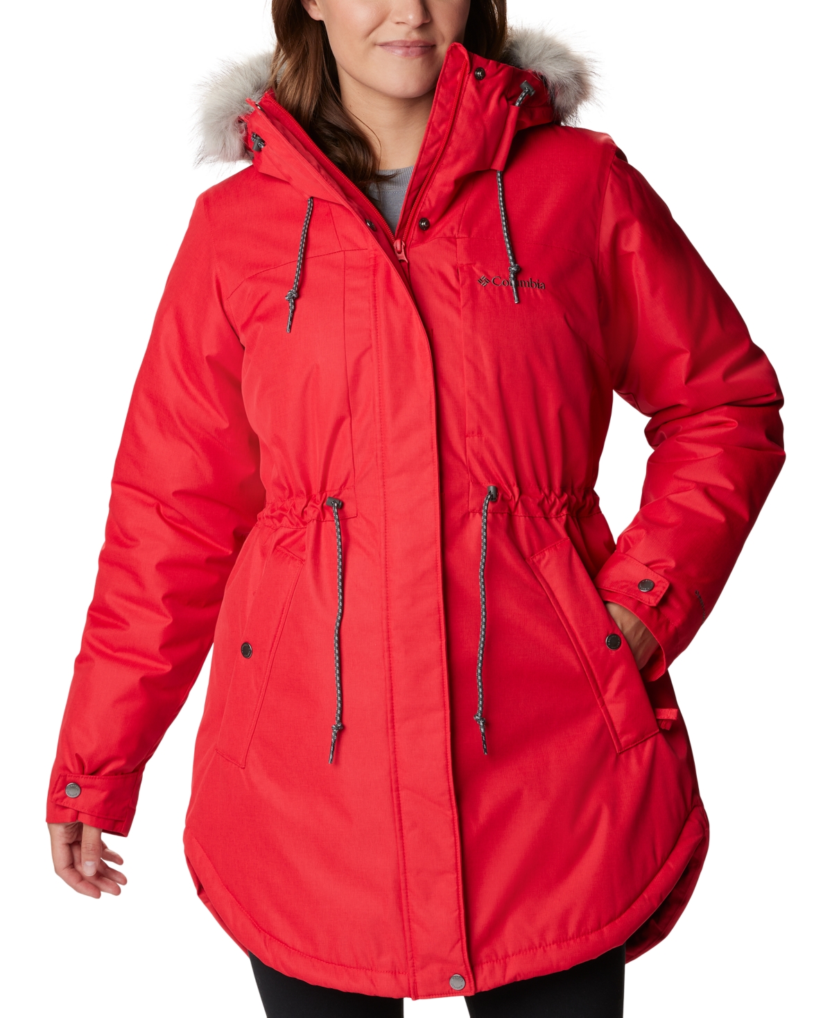 Columbia Women's Suttle Mountain Mid Jacket In Red Lily