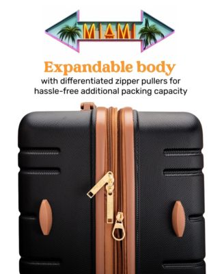 Brickell 3 Piece Expandable Retro Spinner Luggage Set