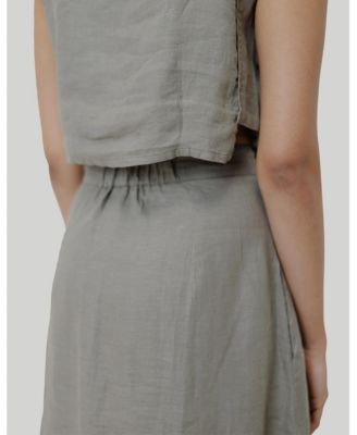 Women's Overlap Midi Skirt