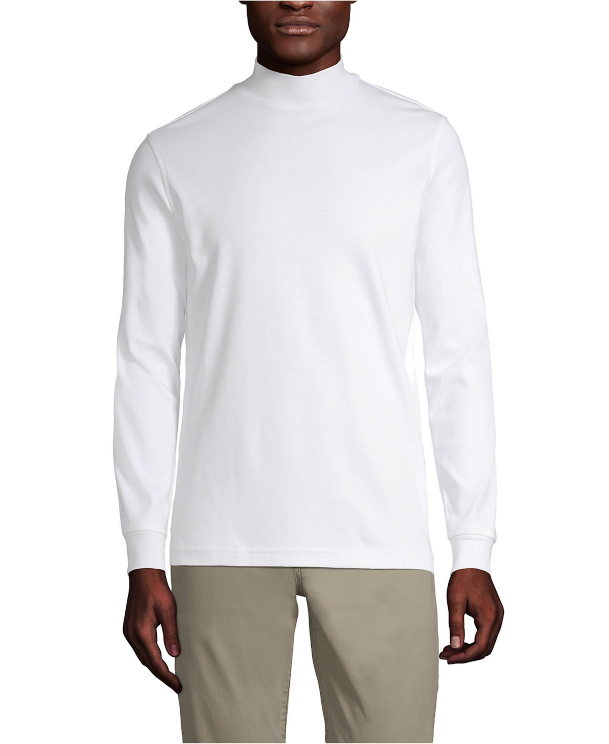 Men's Super Soft Supima Mock Turtleneck T-Shirt - Radiant navy