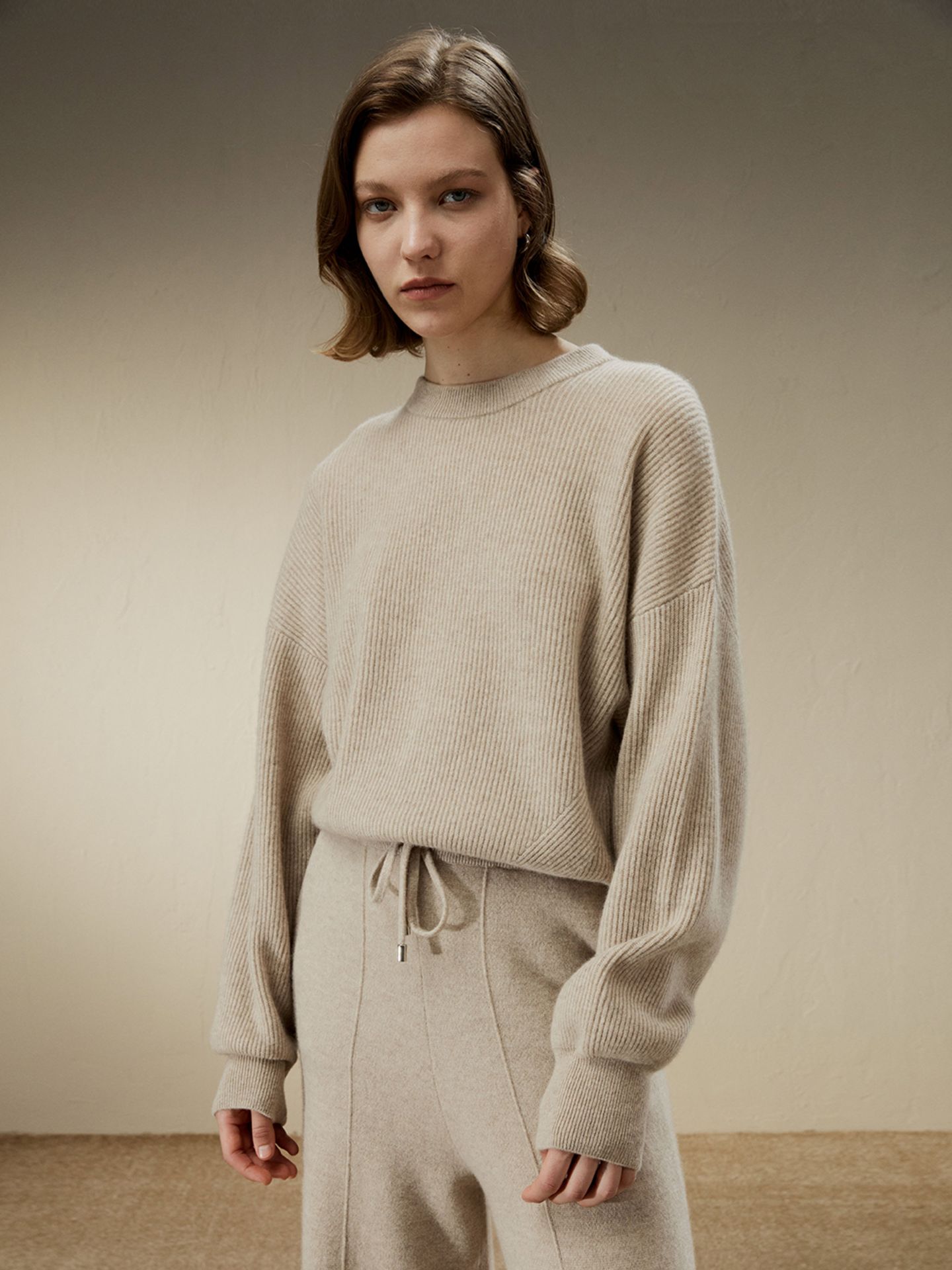 Женское худи LILYSILK Eshe 2-in-1 Cashmere Detachable, цвет: Бежевый — фото 3