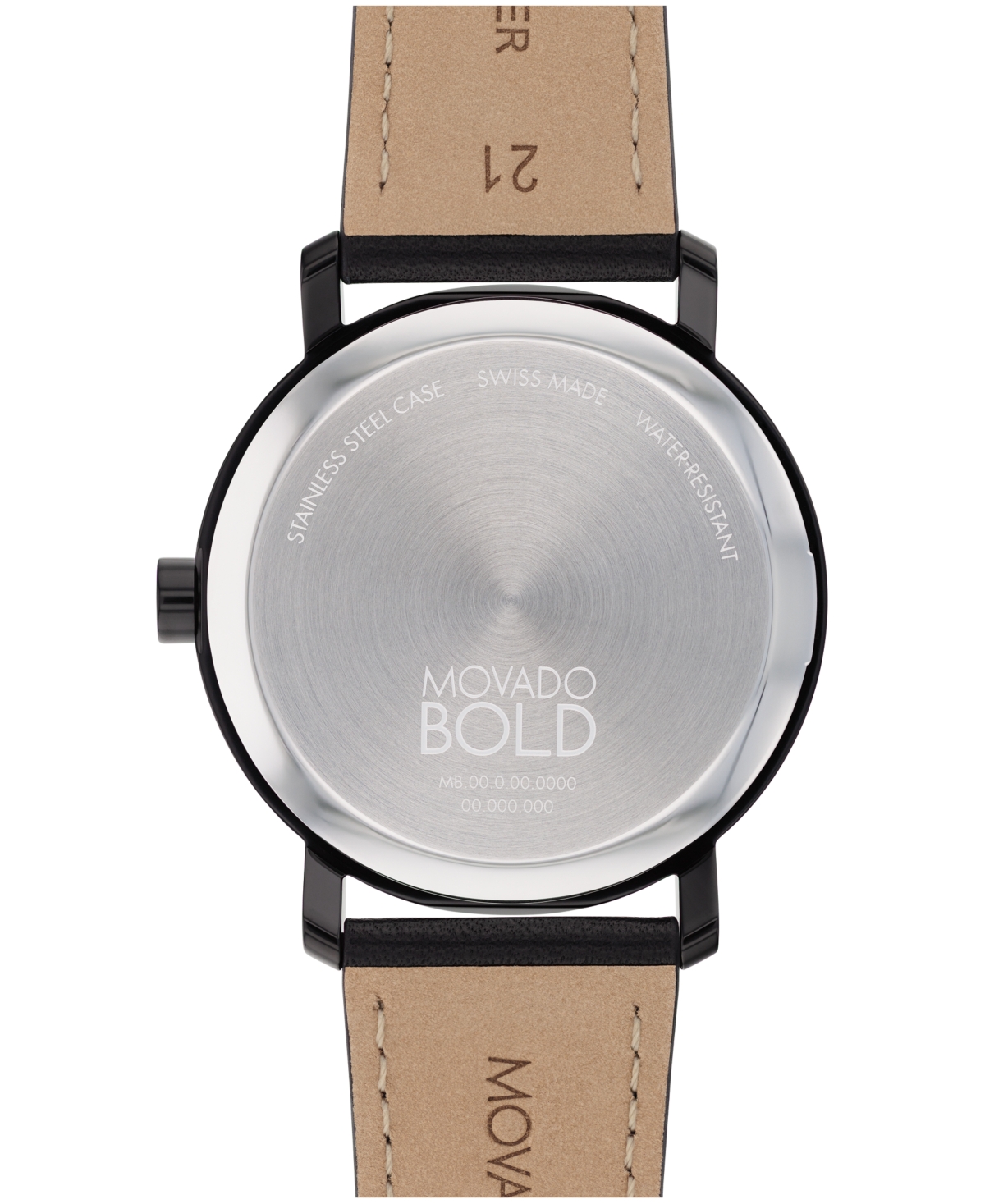 Shop Movado Men's Bold Evolution 2.0 Swiss Quartz Black Leather Watch 40mm