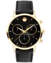 University of Louisville Men's Movado Gold Museum Classic Leather