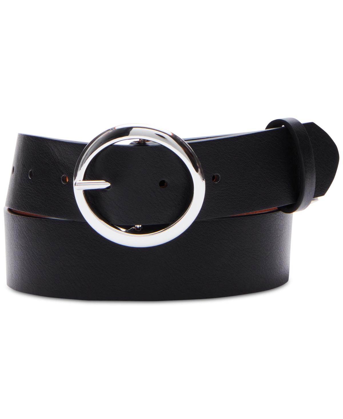 Steve Madden Women's Reversible Faux-leather Belt In Black,cognac