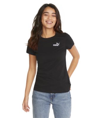 Puma - Women's Cotton Crewneck Embroidered-Logo T-Shirt