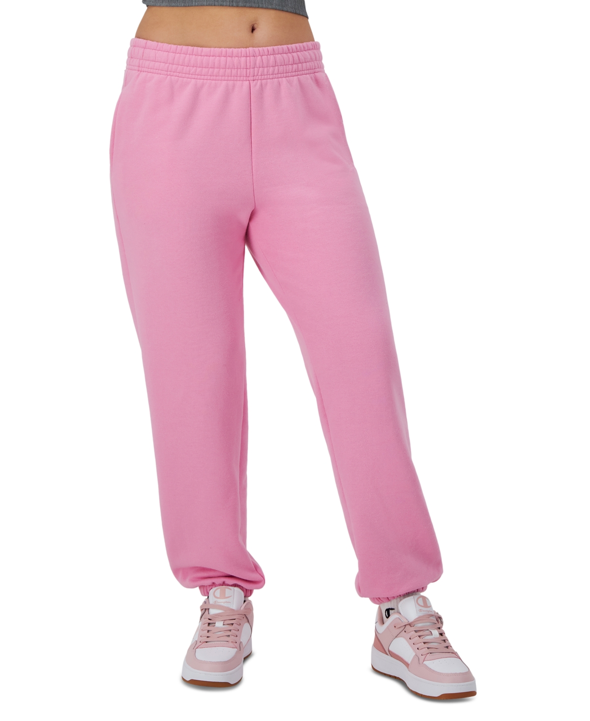 Champion Women's Powerblend Fleece Oversized Boyfriend Sweatpants In Spirited Pink