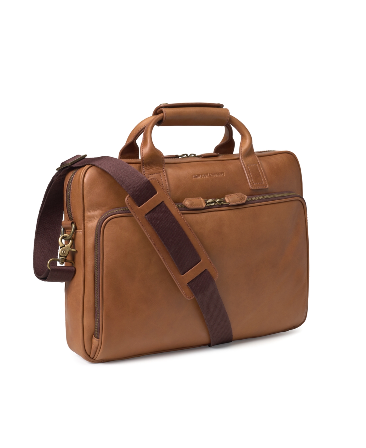 Men's Rhodes Briefcase - Black Full Grain Leather