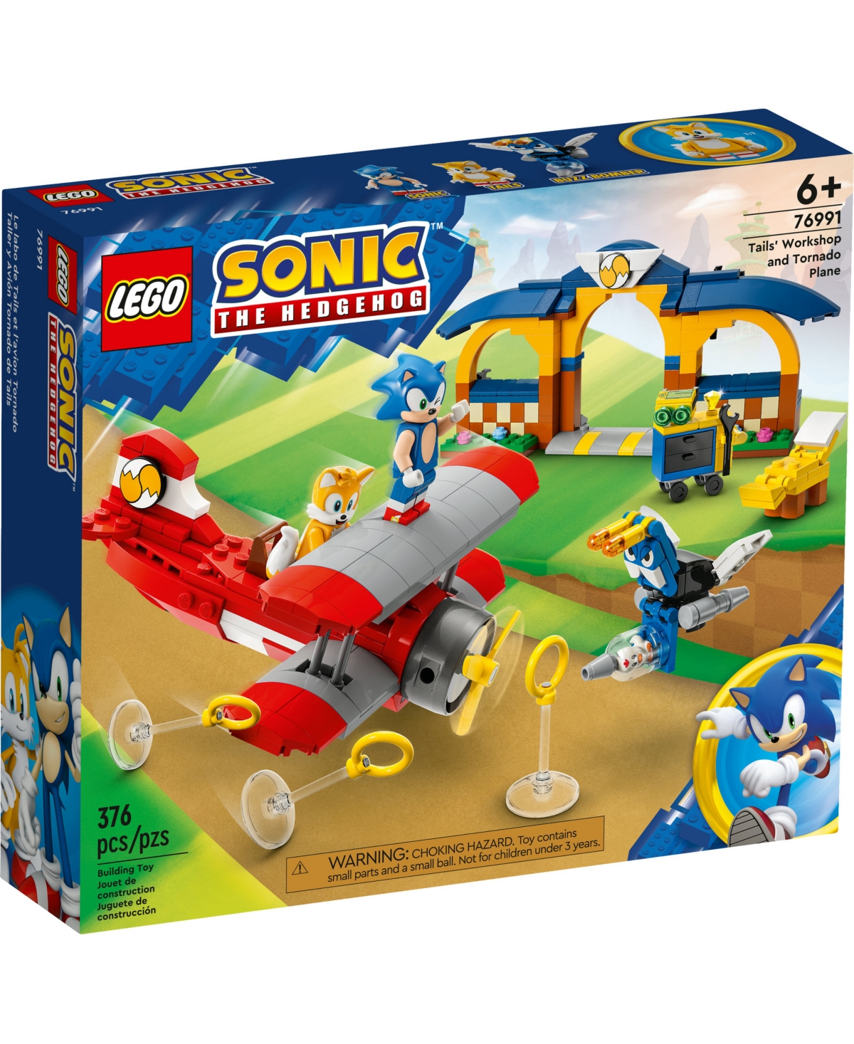 Shop Lego Sonic The Hedgehog 76991 Tails Workshop And Tornado Plane Toy Building Set In Multicolor