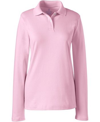 Lands end women's long sleeve polo shirts top