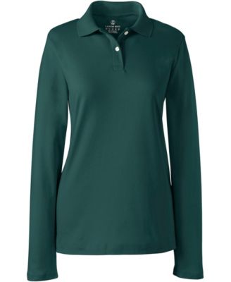 Women's Long Sleeve Feminine Fit Interlock Polo Shirt