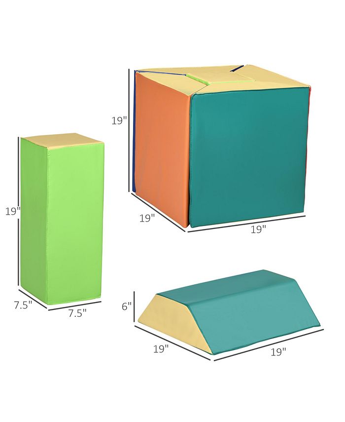Qaba 5Piece Soft Play Equipment, Large Baby Foam Playset for