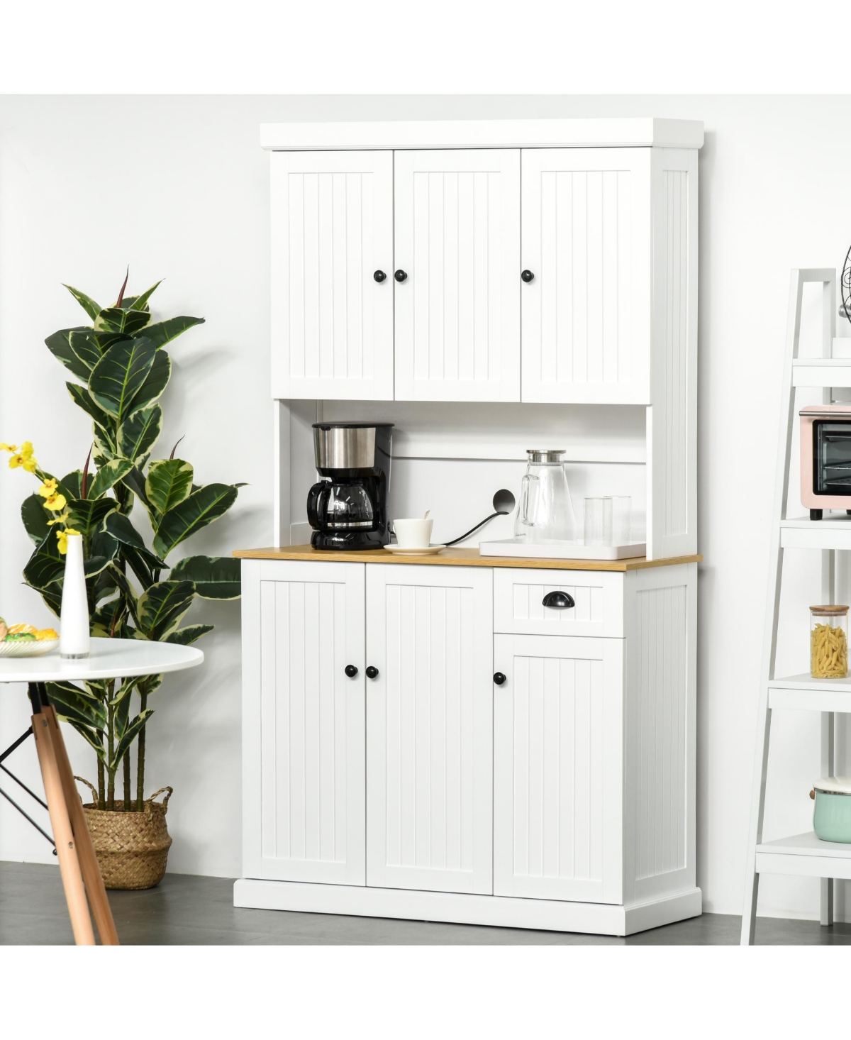 Homcom 71" Kitchen Pantry Storage Cabinet with Storage,