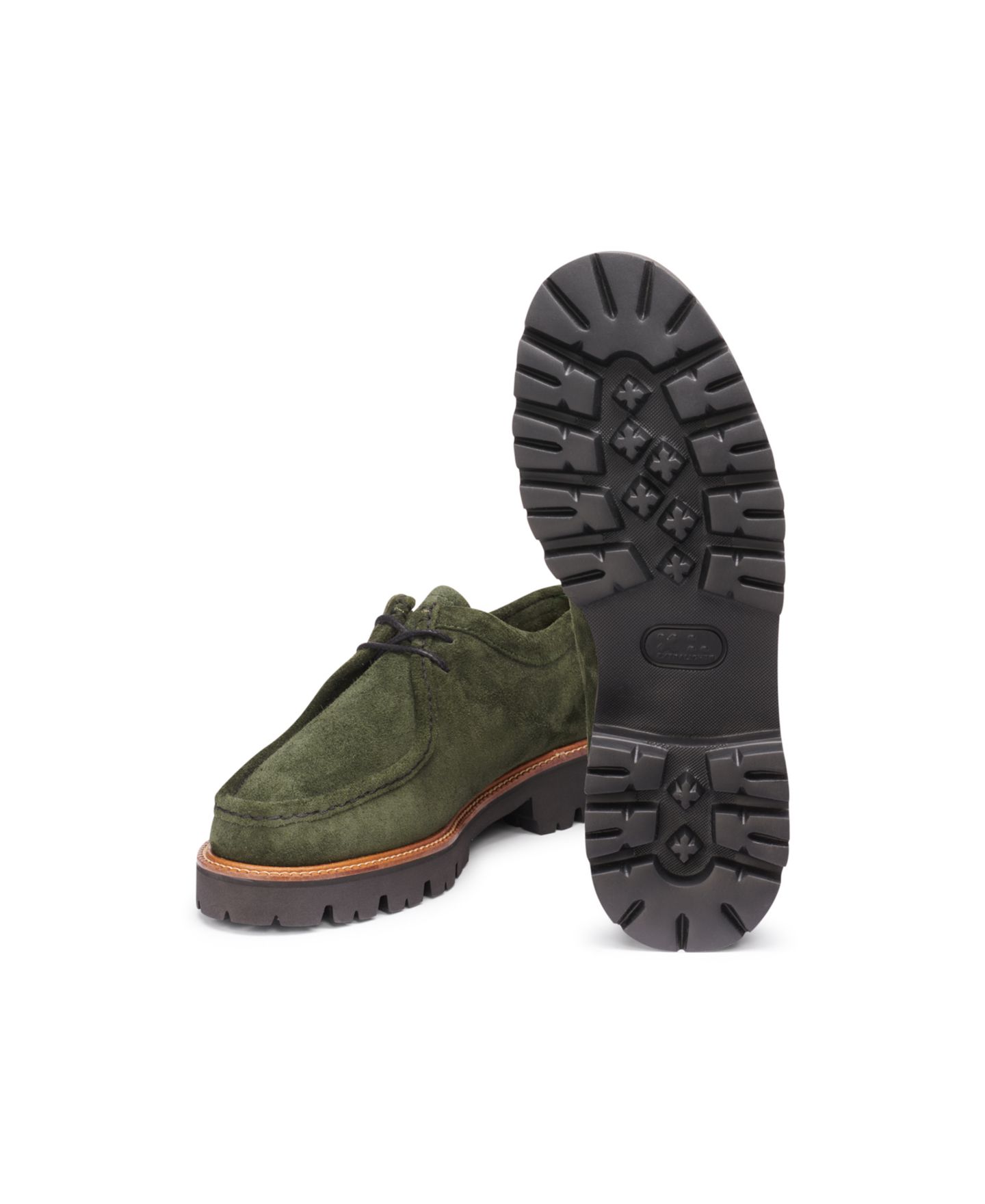 Мужские туфли G.H.BASS Wallace Moc Hand Sewn, цвет: Зелёный — фото 8