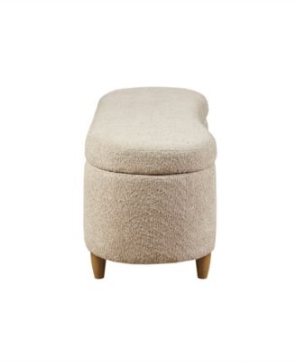 Bailey 48"W Boucle Flip Top Storage Bench