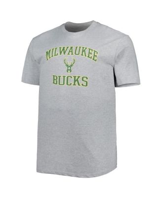 Men's Heathered Gray Milwaukee Bucks Big and Tall Heart & Soul T-shirt