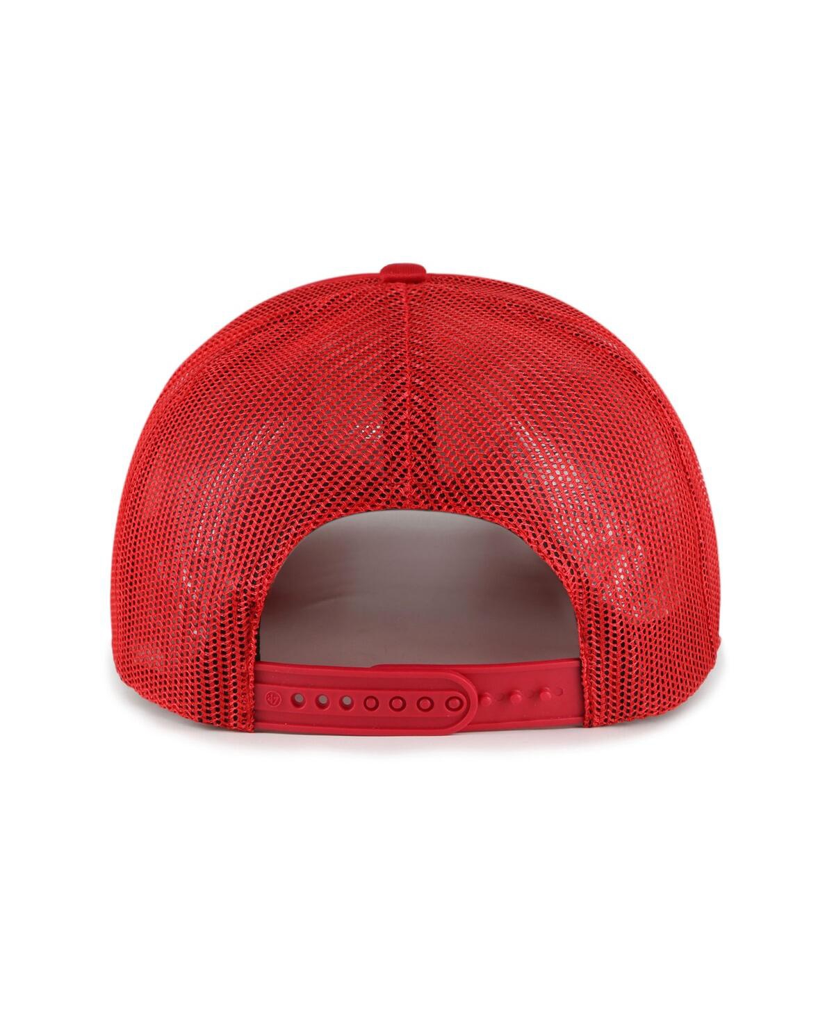 Men's '47 BrandLos Angeles Angels Foam Logo Trucker Adjustable Hat - Red