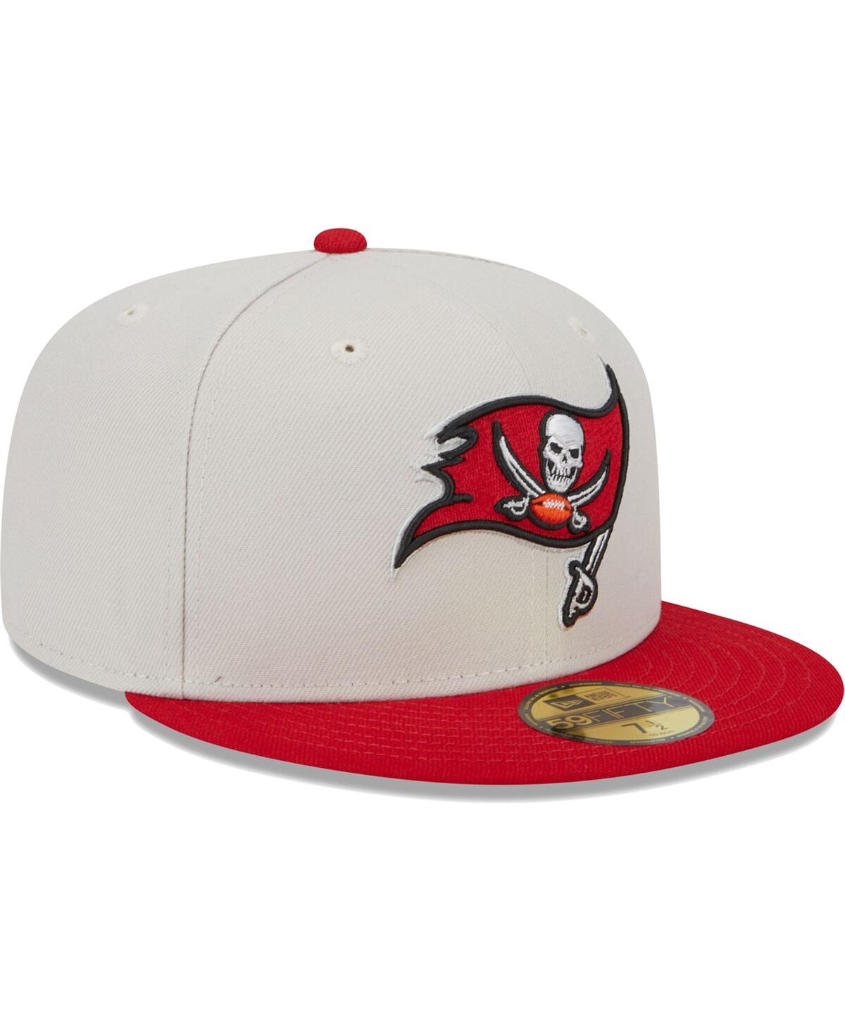 Shop New Era Men's  Khaki, Red Tampa Bay Buccaneers Super Bowl Champions Patch 59fifty Fitted Hat In Khaki,red