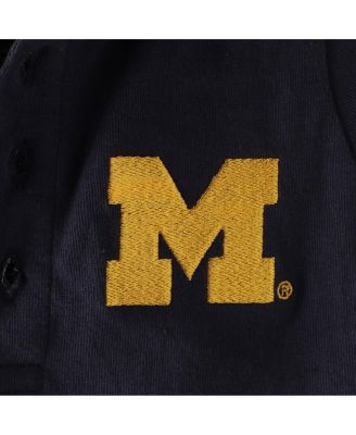 Infant Boys and Girls Navy Michigan Wolverines Polo Bodysuit