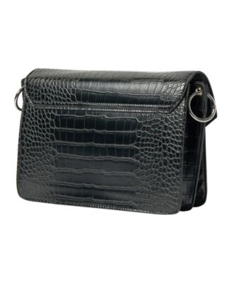 Au Revoir Croc-effect Faux Leather Crossbody Bag