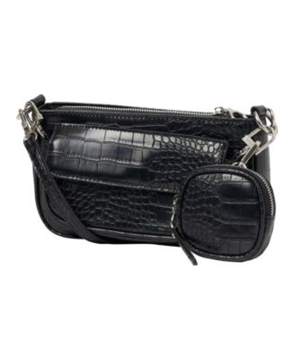 A Little Crazy Croc-effect Faux Leather Crossbody Bag