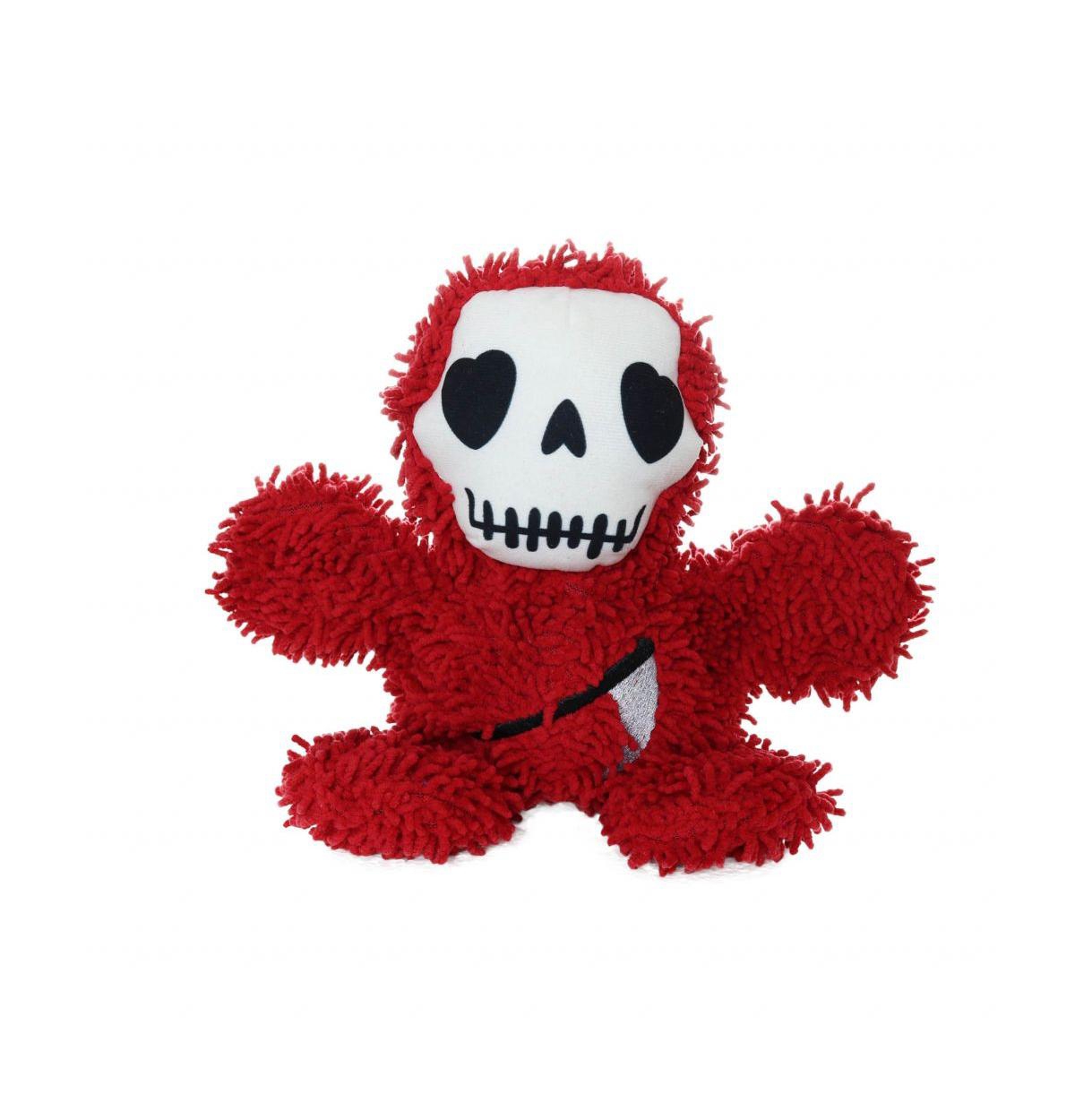 Microfiber Ball Med Grim Reaper, Halloween Dog Toy - Red